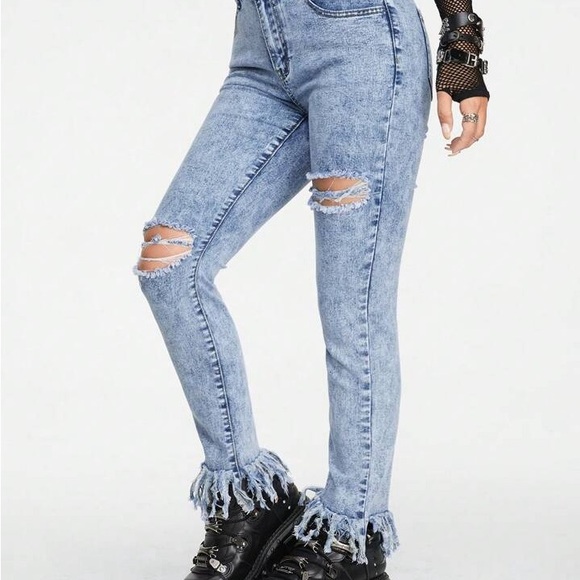 Free People Denim - Free People Great Heights Distressed Jeans Size 29